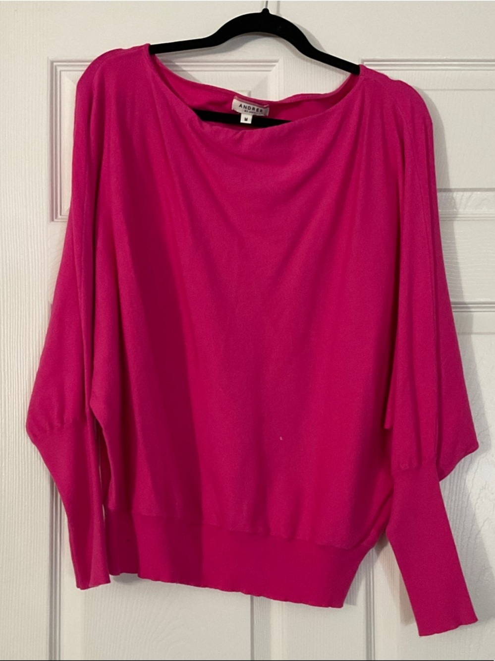 ANDREE BY UNIT Fuchsia Dolman Crewneck Sweater